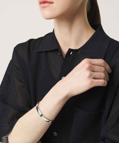 BEAUTY&YOUTH UNITED ARROWS(ビューティーアンドユースユナイテッドアローズ)の「<eoa>ストーン シック バングル(バングル/リストバンド・メンズ・シルバー・FREE)」の2枚目の写真