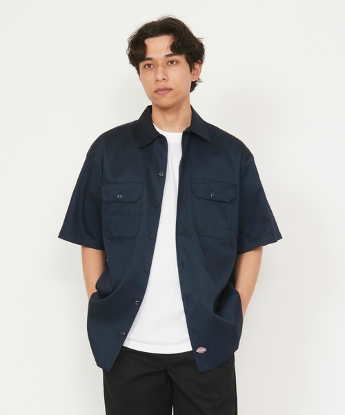 Dickies（ディッキーズ）の「Dickies/ディッキーズ ワークシャツ 半袖 "1574"（シャツ/ブラウス・メンズ・ベージュ/チャコールグレー・X-LARGE/LARGE/MEDIUM/SMALL）」の6枚目の写真