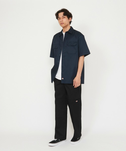 Dickies（ディッキーズ）の「Dickies/ディッキーズ ワークシャツ 半袖 "1574"（シャツ/ブラウス・メンズ・ベージュ/チャコールグレー・X-LARGE/LARGE/MEDIUM/SMALL）」の7枚目の写真