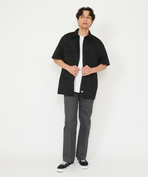 Dickies（ディッキーズ）の「Dickies/ディッキーズ ワークシャツ 半袖 "1574"（シャツ/ブラウス・メンズ・ベージュ/チャコールグレー・X-LARGE/LARGE/MEDIUM/SMALL）」の18枚目の写真