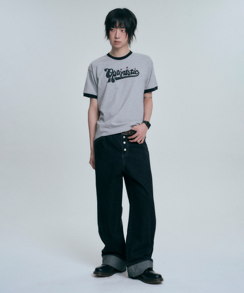 MOO(エムオーオー)の「レオパードアプリケリング半袖Tシャツ - グレー(Tシャツ/カットソー・メンズ・その他・MEDIUM/LARGE)」の2枚目の写真