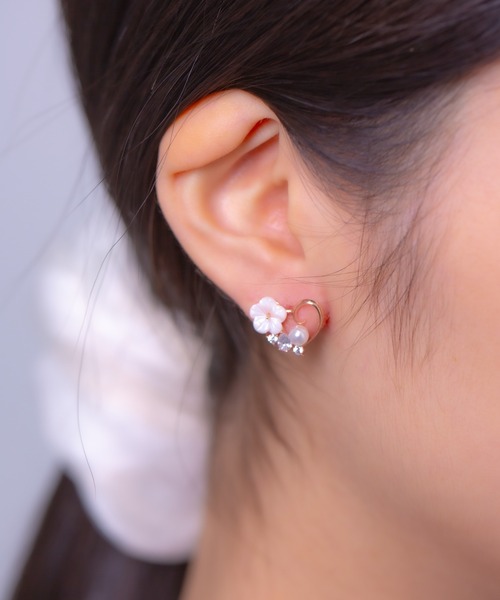 Peony(ピオニー)の「【Peony/ピオニー】デコハートデザインピアス(ピアス(両耳用)・レディース・ゴールド/シルバー/ピンクゴールド・FREE)」の15枚目の写真