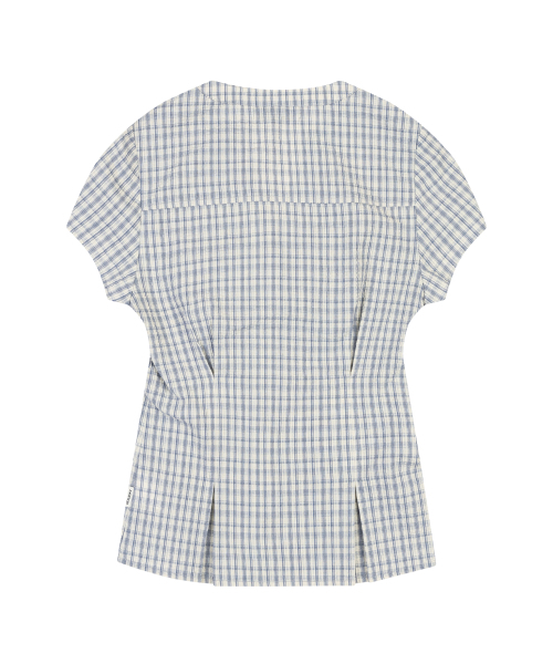 ORDINARY HOLIDAY（オーディナリー ホリデー）の「CHECK SHIRRING SHIRTS [SKY BLUE]（シャツ/ブラウス・レディース・その他・SMALL/MEDIUM）」の3枚目の写真