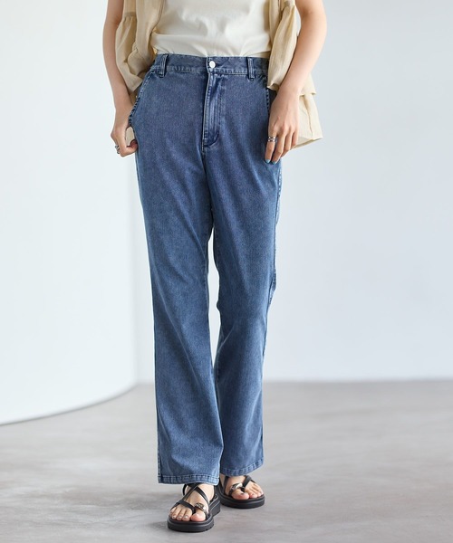 LEPSIM(レプシィム)の「よく伸びクールデニムパンツ 768759(デニムパンツ・レディース・ライトブルー/インディゴブルー・MEDIUM/LARGE)」の16枚目の写真