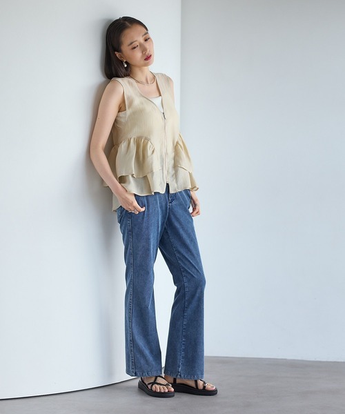 LEPSIM(レプシィム)の「よく伸びクールデニムパンツ 768759(デニムパンツ・レディース・ライトブルー/インディゴブルー・MEDIUM/LARGE)」の12枚目の写真
