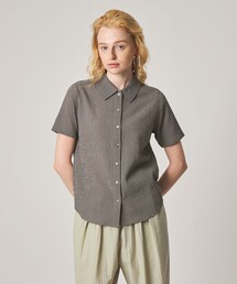 Steven Alan＞ コットン/ウール ボイル オープンカラー シャツ BOX