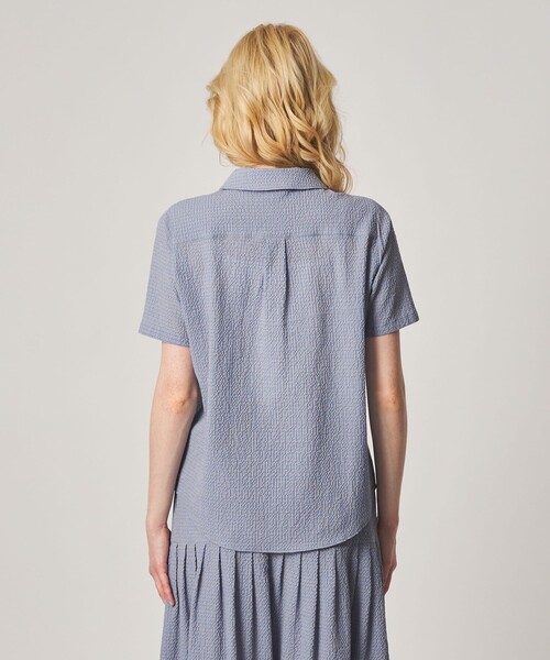 Steven Alan（スティーブンアラン）の「＜Steven Alan＞コットン サッカー ハーフスリーブ シャツ（シャツ/ブラウス・レディース・ライトブルー/ブラック/ブラウン・FREE）」の21枚目の写真