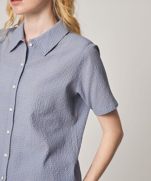 Steven Alan（スティーブンアラン）の「＜Steven Alan＞コットン サッカー ハーフスリーブ シャツ（シャツ/ブラウス・レディース・ライトブルー/ブラック/ブラウン・FREE）」の19枚目の写真