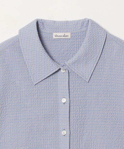 Steven Alan（スティーブンアラン）の「＜Steven Alan＞コットン サッカー ハーフスリーブ シャツ（シャツ/ブラウス・レディース・ライトブルー/ブラック/ブラウン・FREE）」の15枚目の写真