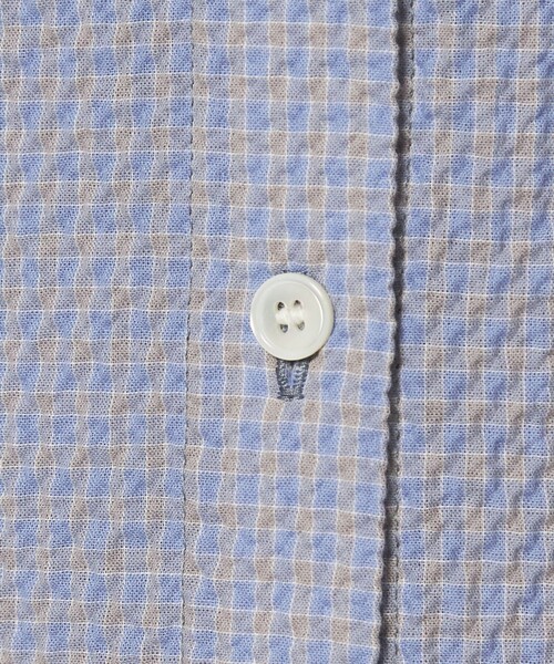 Steven Alan（スティーブンアラン）の「＜Steven Alan＞コットン サッカー ハーフスリーブ シャツ（シャツ/ブラウス・レディース・ライトブルー/ブラック/ブラウン・FREE）」の13枚目の写真