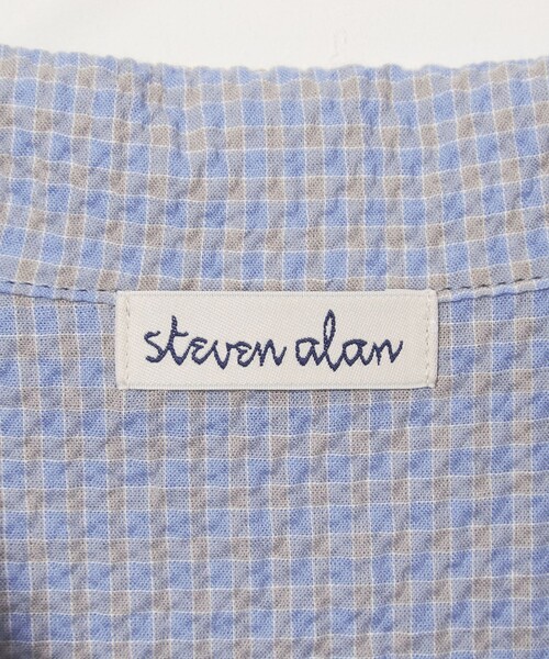 Steven Alan（スティーブンアラン）の「＜Steven Alan＞コットン サッカー ハーフスリーブ シャツ（シャツ/ブラウス・レディース・ライトブルー/ブラック/ブラウン・FREE）」の12枚目の写真