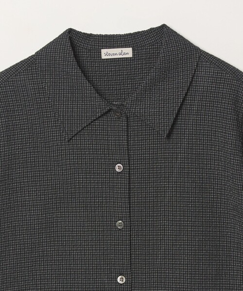 Steven Alan（スティーブンアラン）の「＜Steven Alan＞コットン サッカー ハーフスリーブ シャツ（シャツ/ブラウス・レディース・ライトブルー/ブラック/ブラウン・FREE）」の10枚目の写真