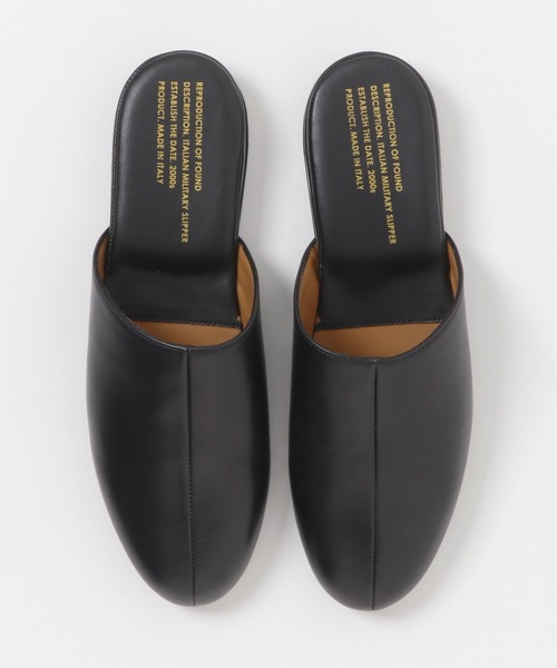 REPRODUCTION OF FOUND（リプロダクションオブファウンド）の「REPRODUCTION OF FOUND　ITALIAN MILITARY SLIPPER（サンダル・メンズ・ブラック・43/42/41）」の2枚目の写真