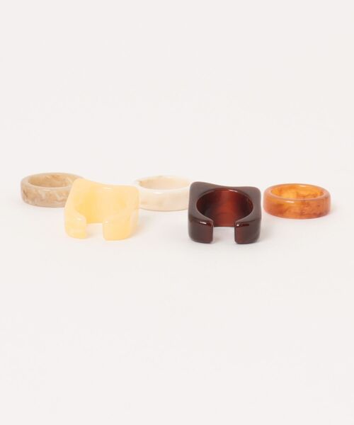 NOLITA LABORATORY(ノリータラボラトリー)の「【 NOLITA / ノリータ 】ボリューム アクリル リング 5点セット(リング・レディース・ブラウン・FREE)」の7枚目の写真