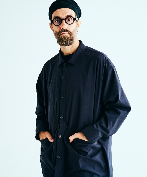 BASISBROEK(バシスブルック)の「ORGEON(シャツ/ブラウス・メンズ・サンドベージュ/ネイビー/ブラック・1/2/3)」の1枚目の写真