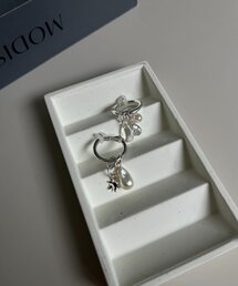 CAPRICIEUX LE'MAGE | 〈GOLDY/ゴールディ〉クリアビーズイヤリング(ピアス（両耳用）)