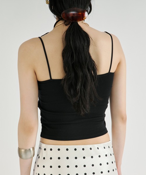 Ezick(エジック)の「Cup in lace trim camisole/カップインレーストリムキャミソール(キャミソール・レディース・ブラック/オフホワイト/ブラック系その他・FREE)」の17枚目の写真