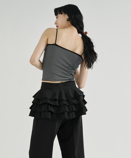 Ezick(エジック)の「Cup in lace trim camisole/カップインレーストリムキャミソール(キャミソール・レディース・ブラック/オフホワイト/ブラック系その他・FREE)」の9枚目の写真