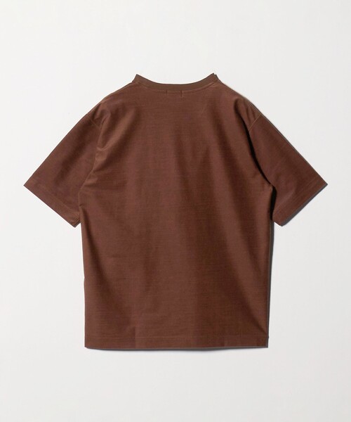 green label relaxing(グリーンレーベルリラクシング)の「ポリエステル ウール ツイル インレー 半袖 Tシャツ カットソー(Tシャツ/カットソー・メンズ・オフホワイト/ブラウン系/ブラック・XL/S/M/L)」の14枚目の写真