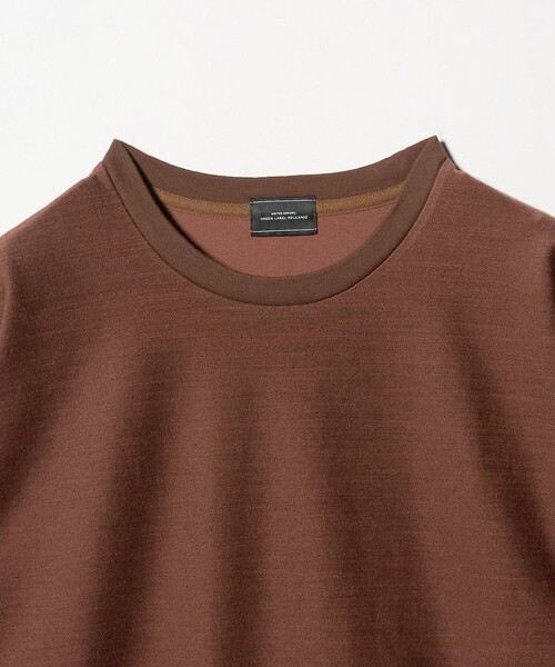 green label relaxing(グリーンレーベルリラクシング)の「ポリエステル ウール ツイル インレー 半袖 Tシャツ カットソー(Tシャツ/カットソー・メンズ・オフホワイト/ブラウン系/ブラック・XL/S/M/L)」の15枚目の写真