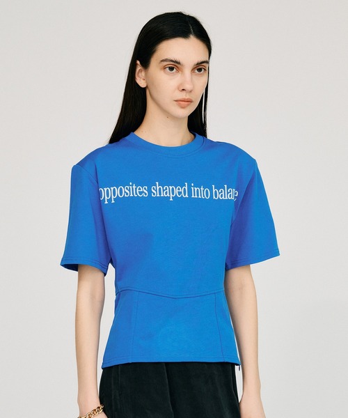PRANK PROJECT（プランクプロジェクト）の「【2026Summer Pre-Order】ショルダーパッドロゴTEE / Shoulder Pad Logo T-Shirt（Tシャツ/カットソー・レディース・ブルー/ホワイト/ブラック・FREE）」の13枚目の写真
