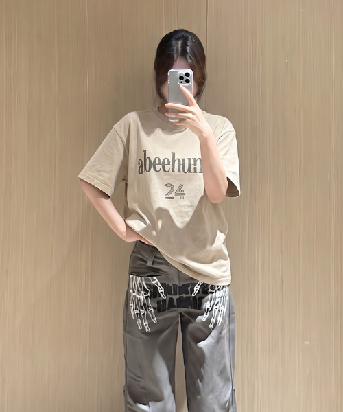 ABEEHUMS(アビハムズ)の「ピグメントダイング NO.24 半袖Tシャツ ABH365-112 ベージュ(Tシャツ/カットソー・レディース・ベージュ・SMALL/MEDIUM)」の1枚目の写真
