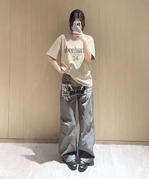 ABEEHUMS(アビハムズ)の「ピグメントダイング NO.24 半袖Tシャツ ABH365-112 ベージュ(Tシャツ/カットソー・レディース・ベージュ・SMALL/MEDIUM)」の5枚目の写真