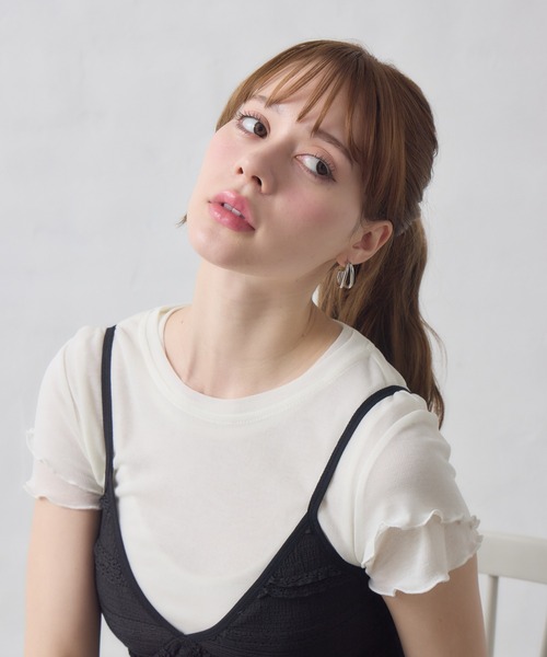Siel(シエル)の「2連メタルピアス(ピアス(両耳用)・レディース・シルバー/ゴールド・FREE)」の5枚目の写真