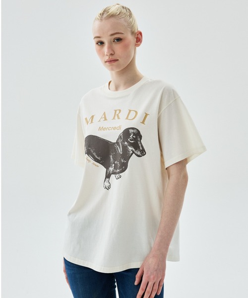 Mardi Mercredi（マルディメクルディ）の「TSHIRT DDANJI / Tシャツ ダンジ（Tシャツ/カットソー・レディース・アイボリー系2/アイボリー系1/アイボリー系・FREE）」の7枚目の写真