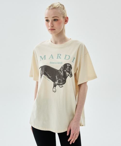 Mardi Mercredi（マルディメクルディ）の「TSHIRT DDANJI / Tシャツ ダンジ（Tシャツ/カットソー・レディース・アイボリー系2/アイボリー系1/アイボリー系・FREE）」の10枚目の写真