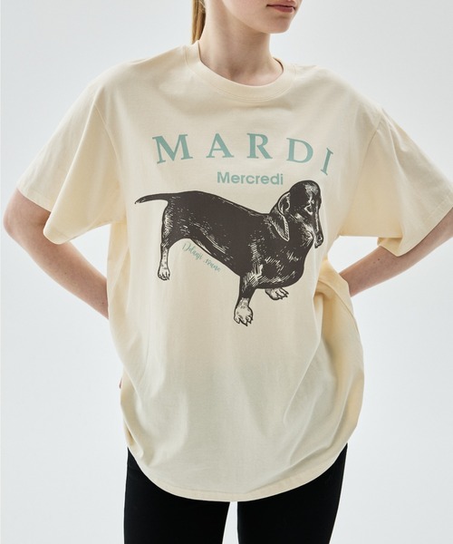Mardi Mercredi（マルディメクルディ）の「TSHIRT DDANJI / Tシャツ ダンジ（Tシャツ/カットソー・レディース・アイボリー系2/アイボリー系1/アイボリー系・FREE）」の11枚目の写真