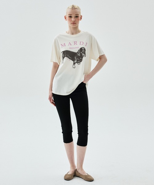 Mardi Mercredi（マルディメクルディ）の「TSHIRT DDANJI / Tシャツ ダンジ（Tシャツ/カットソー・レディース・アイボリー系2/アイボリー系1/アイボリー系・FREE）」の6枚目の写真