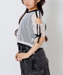 algy | メッシュ肩あきラインT半袖Tシャツ&タンクトップセット(その他トップス)