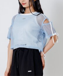 algy | メッシュ肩あきラインT半袖Tシャツ&タンクトップセット(その他トップス)