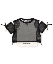 algy | メッシュ肩あきラインT半袖Tシャツ&タンクトップセット(その他トップス)