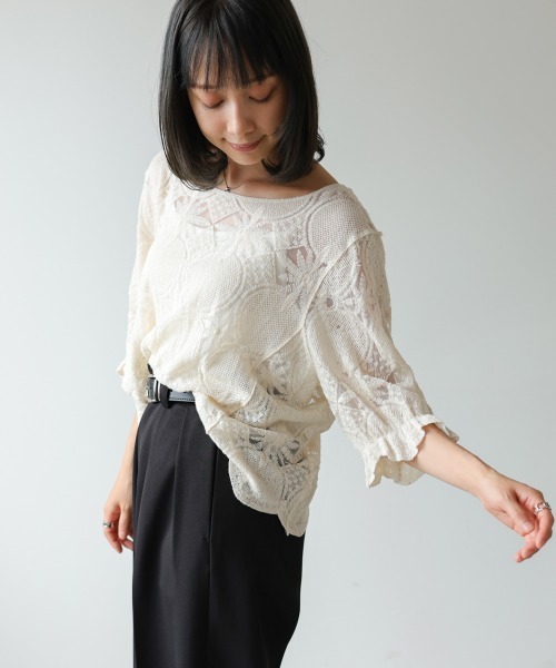 Bab(バブ)の「サークルレースプルオーバー(Tシャツ/カットソー・レディース・ホワイト系その他/ホワイト・FREE)」の16枚目の写真