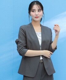 ANY SIS（エニィスィス）の「【WEB・一部店舗限定】ウーステッドエステル カラーレスジャケット（ノーカラージャケット）」