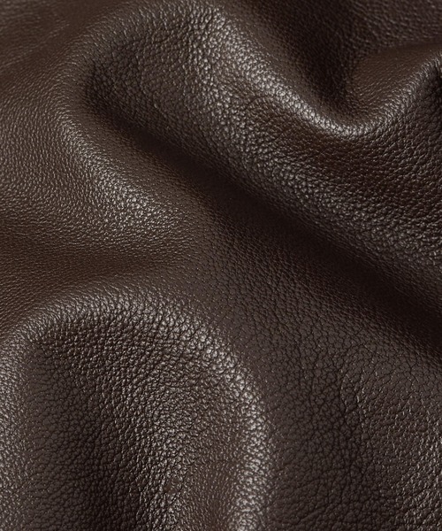 G-STAR(ジースター)の「High Collar Leather Jacket/ハイカラージップアップレザーブルゾン(ブルゾン・レディース・ブラウン系その他・MEDIUM/X-SMALL)」の7枚目の写真