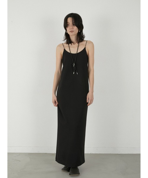 LA PEAU DE GEM（ラポドゥジェム）の「【LA PEAU DE GEM】stretch cami onepiece/ストレッチキャミワンピース（ワンピース・レディース・ブラック・FREE）」の3枚目の写真