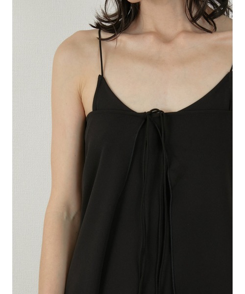 LA PEAU DE GEM（ラポドゥジェム）の「【LA PEAU DE GEM】stretch cami onepiece/ストレッチキャミワンピース（ワンピース・レディース・ブラック・FREE）」の8枚目の写真