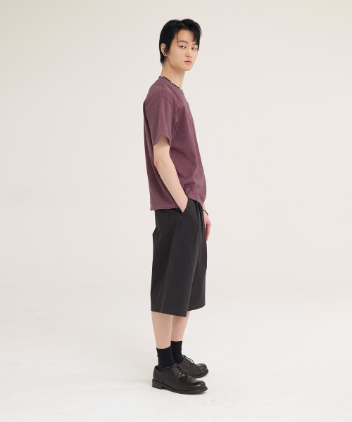 AKECII（アケシ）の「ヘリソンバミューダコットンパンツ_ウォッシュドブラック（その他パンツ・メンズ・その他・SMALL/MEDIUM/LARGE）」の6枚目の写真