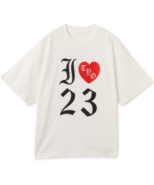 TOKYO 23(トウキョウニジュウサン)の「TOKYO23 I Love 23 T-shirt / トウキョウ23 アイ ラブ 23 T-シャツ(Tシャツ/カットソー・メンズ・ホワイト/カモフラージュ/ブラック・XL/L/M/XXL)」の2枚目の写真