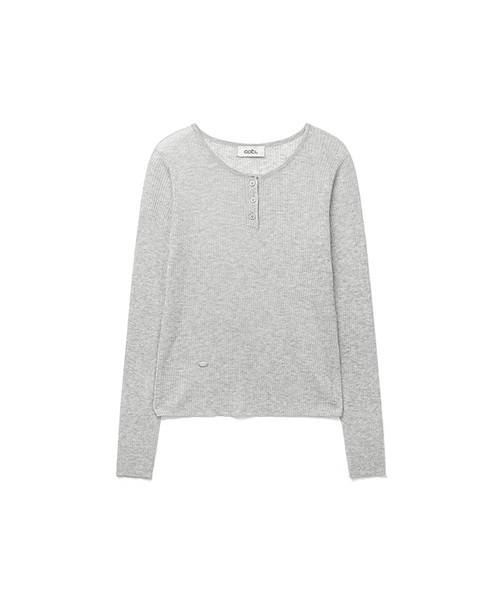 COSTUMEOCLOCK WOMAN(カスタムオクロック ウーマン)の「リネンシースルーゴルジヘンリーネックニット5COLORCOWKT019(Tシャツ/カットソー・レディース・ブラック/ダークグリーン/アイボリー/ライトグレー/エメラルド・F)」の3枚目の写真
