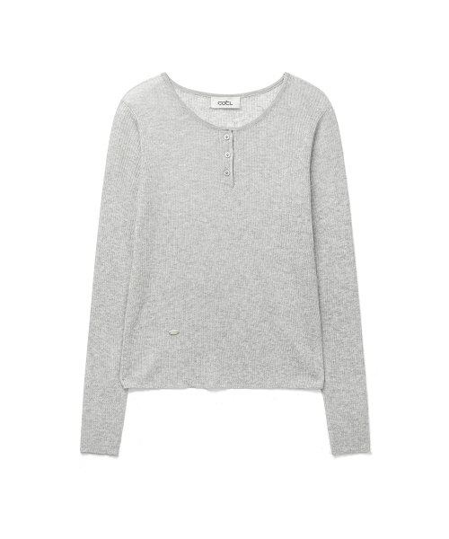 COSTUMEOCLOCK WOMAN(カスタムオクロック ウーマン)の「リネンシースルーゴルジヘンリーネックニット5COLORCOWKT019(Tシャツ/カットソー・レディース・ブラック/ダークグリーン/アイボリー/ライトグレー/エメラルド・F)」の15枚目の写真