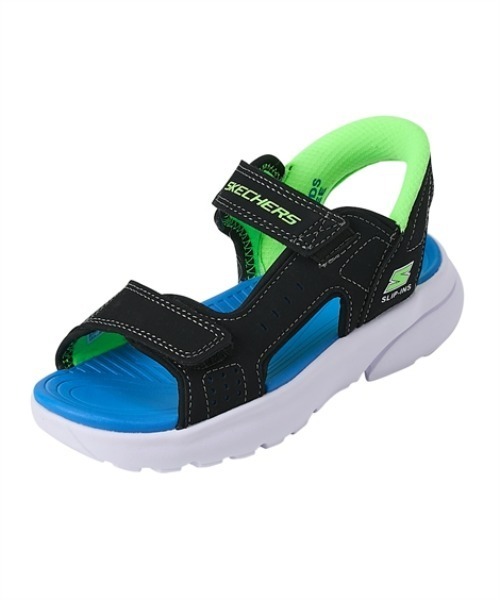 SKECHERS(スケッチャーズ)の「【SKECHERS】サンダル Slip-ins RAZOR SPLASH スリップインズ(サンダル・キッズ・ブルー/オレンジ・17.0cm/18.0cm/19.0cm/20.0cm/21.0cm/22.0cm/24.0cm/23.0cm)」の2枚目の写真