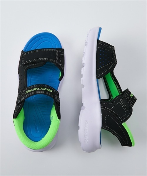 SKECHERS(スケッチャーズ)の「【SKECHERS】サンダル Slip-ins RAZOR SPLASH スリップインズ(サンダル・キッズ・ブルー/オレンジ・17.0cm/18.0cm/19.0cm/20.0cm/21.0cm/22.0cm/24.0cm/23.0cm)」の4枚目の写真