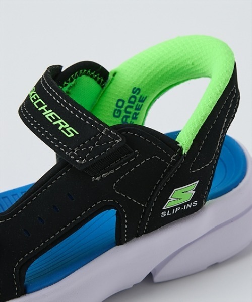 SKECHERS(スケッチャーズ)の「【SKECHERS】サンダル Slip-ins RAZOR SPLASH スリップインズ(サンダル・キッズ・ブルー/オレンジ・17.0cm/18.0cm/19.0cm/20.0cm/21.0cm/22.0cm/24.0cm/23.0cm)」の10枚目の写真