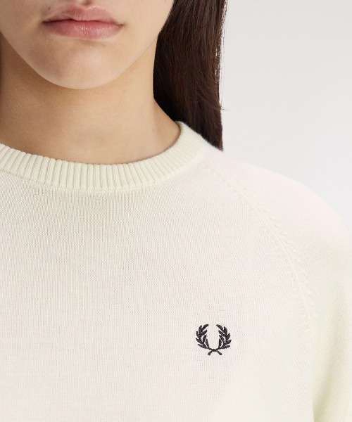 FRED PERRY(フレッドペリー)の「Crew Neck Jumper/クルーネックジャンパー(ニット/セーター・レディース・ダークグリーン/ベージュ・8/10)」の22枚目の写真