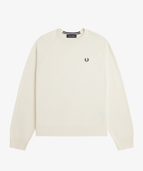 FRED PERRY(フレッドペリー)の「Crew Neck Jumper/クルーネックジャンパー(ニット/セーター・レディース・ダークグリーン/ベージュ・8/10)」の14枚目の写真