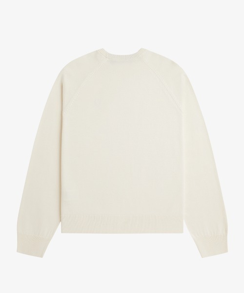 FRED PERRY(フレッドペリー)の「Crew Neck Jumper/クルーネックジャンパー(ニット/セーター・レディース・ダークグリーン/ベージュ・8/10)」の15枚目の写真